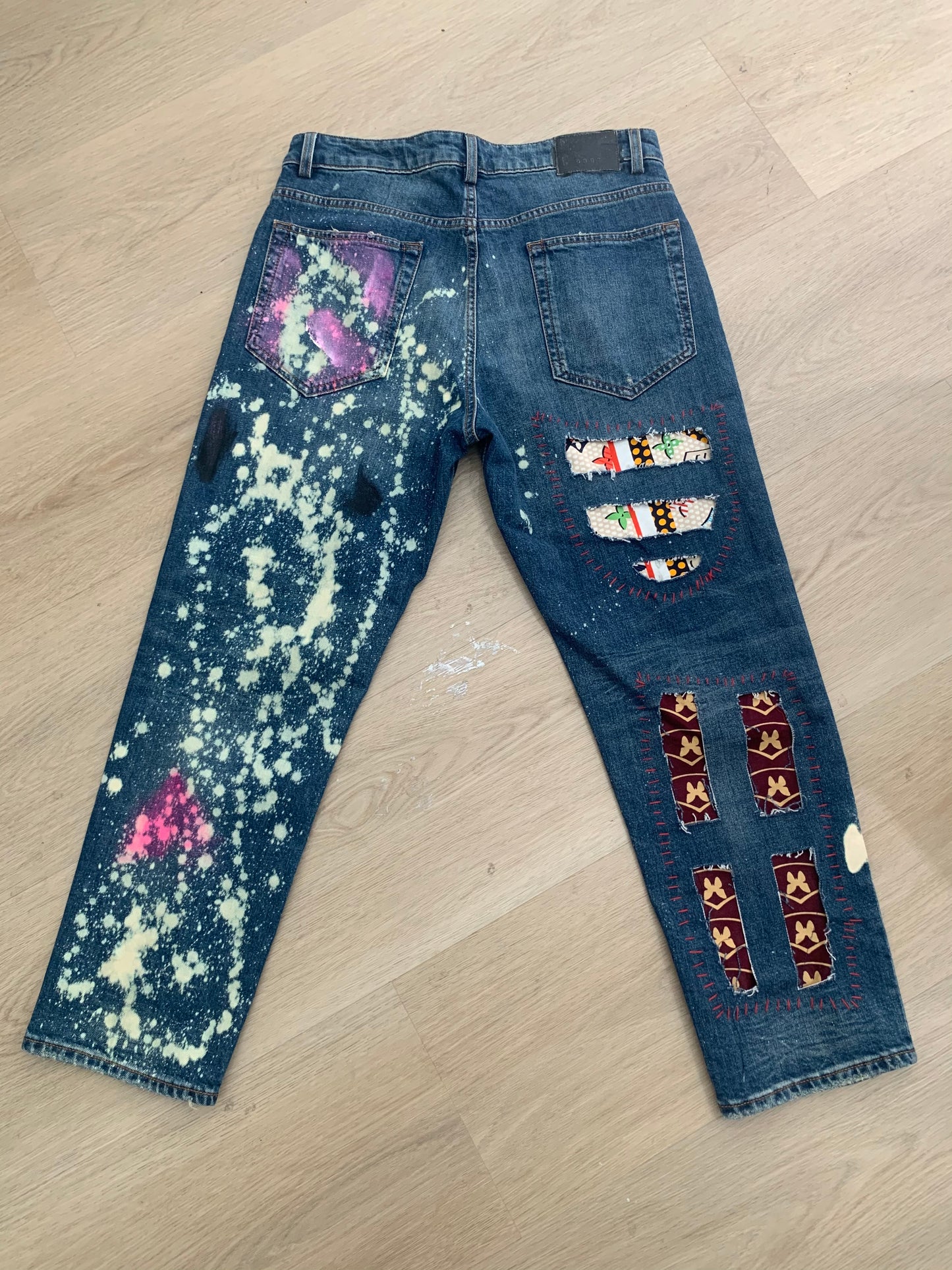 Denim Jeans-Hand Painted