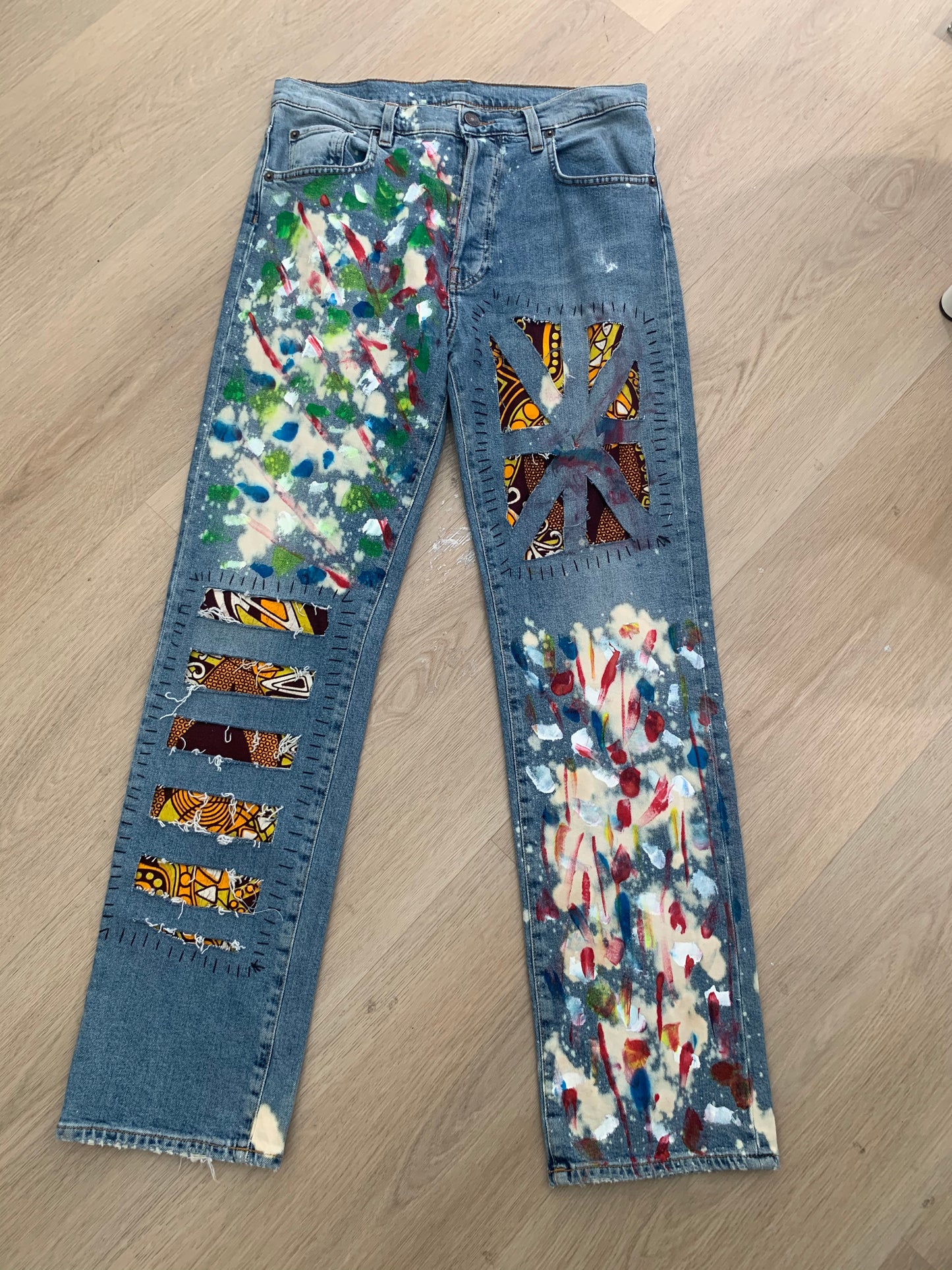 Denim Jeans-Hand Painted