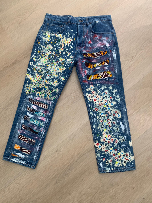 Denim Jeans-Hand Painted