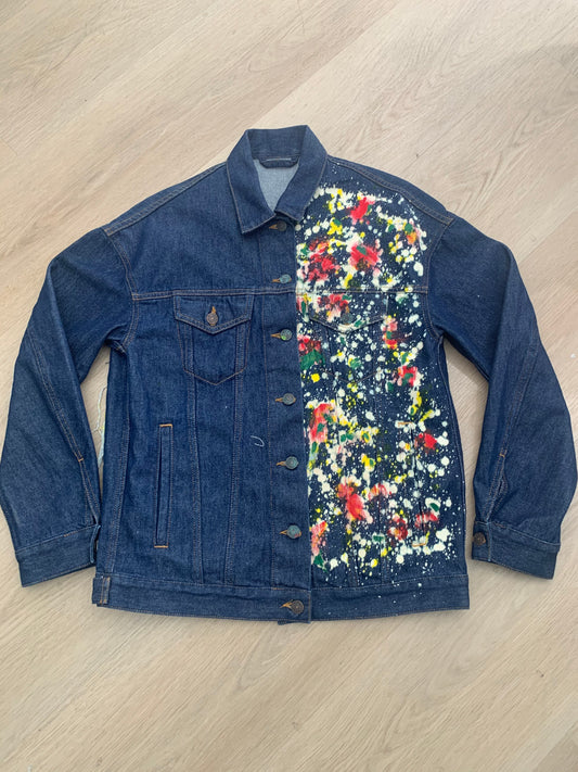 Denim Top-Hand Painted